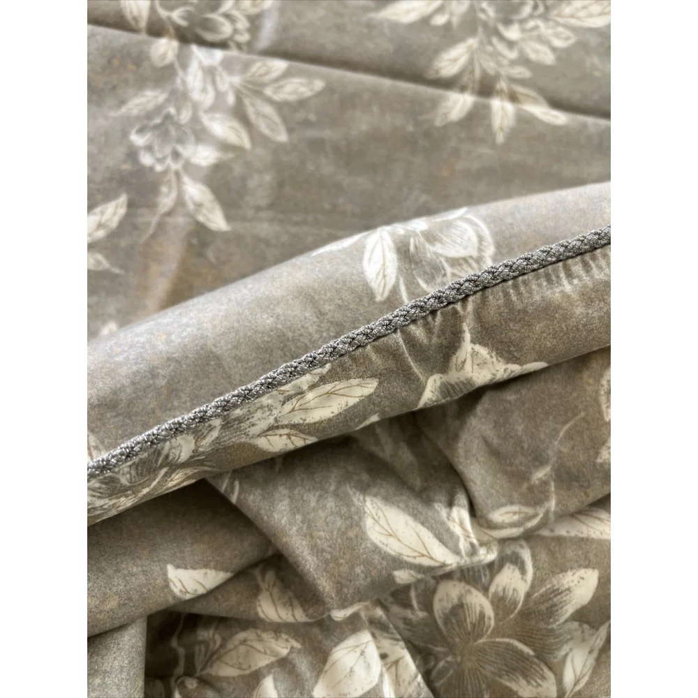 Ralph Lauren Odeon Floral Silver Gray Full Queen Sateen Duvet Cover New Vintage